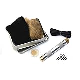 Brass Fire Piston Kit，Portable Compression Ignition Cylinder，for Outdoor Camping Picnic Travel Backpacking Barbecue (Silver)