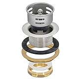 EZ-Flo 2-1/2 Inch Removable Kitchen Sink Strainer Drain Standard Shank Junior Duo with Brass Nut, Stainless Steel, 1-7/8 Inch to 2-1/4 Inch Opening, 30036