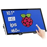HMTECH Raspberry Pi Screen 10.1 Inch Touchscreen Monitor 1024x600 Portable HDMI Monitor 16:9 IPS Screen Display for Raspberry Pi 4/3/2/Zero/B/B+ Win11/10/8/7, Free-Driver