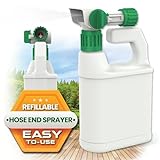 Refillable Hose-End Sprayer with 32oz Bottle, 20 to 1 Ratio, Garden Hose Fertilizer Dispenser, Easy to Use, Lawn Sprayer, Garden Sprayer, and More (Trifecta Natural: 32oz Hose Sprayer with Bottle)