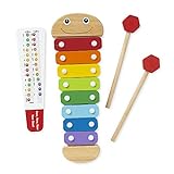 Melissa & Doug Caterpillar Xylophone Musical Toy With Wooden Mallets 15.25' x 6.5' x 1.5'