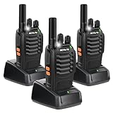 Retevis H-777 Walkie Talkies Rechargeable, 2 Way Radios Long Range, Portable FRS Two-Way Radios, Short Antenna, LED Flashlight, for Adults Family Outdoor (3 Pack)