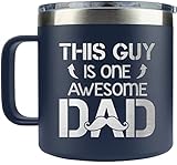 Gifts for Dad from Daughter, Son, Kids for Fathers Day - Awesome Dad Gifts from Daughter, Son - First Fathers Day Giftss for Husband from Wife - New Dad Gifts - Dad Birthday Coffee Mug 14 oz, Navy