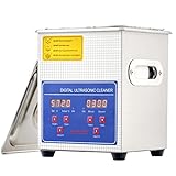 CREWORKS Ultrasonic Cleaner with Heater and Timer, 1/2 gal Digital Sonic Cavitation Machine, 60W 2L Stainless Steel Jewelry Cleaner for Professional Tool Watch Glasses Retainer Denture Parts Cleaning