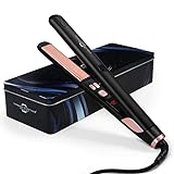 Straightener and Curler 2in1 with LCD Display 15s Fast Heating Ultra hot for American and African Hair Constant high Heat Adjustable Temperature Healthy Styling Tool for All Hairstyles for Women
