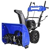 2 Stage Self-Propelled Snow Blower 24 Inch Gas Powered Snowblower with Electric Start and LED Headlight, Snow Removal Machine for Driveway