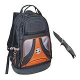 Klein Tools 80115 Backpack Kit with Tradesman Pro 39-Pocket Backpack and Electricians Pocket Knife, 2-Piece