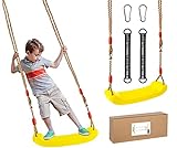 Fun Toys, Tree Swing Toys, Swing Surfing Board, Outdoor Toys for Child Play in Backyard Playground (Yellow)