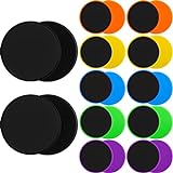 Wettarn 24 Pcs Core Sliders for Working Out Abdominal Exercise Gliding Discs Dual Sided Workout Sliders Disc Fitness Sliders Exercise Gear for Gym Floors Training Abdominal Core Strength (Multicolor)