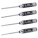HobbyPark 4pcs Hex Screw Driver Set 1.5mm 2.0mm 2.5mm 3.0mm Allen Wrench Keys Screwdriver Kit RC Repair Tools Kit for Traxxas RC Car Drone Multi-Axis Helicopter Arrma Axial Losi Redcat Racing