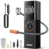 ZGZUXO Tire Inflator Portable Air Compressor, DC 12V Small Air Pump for Car Tires, 150PSI Electric Tire Pump with Digital Pressure Gauge, LED Light for Car Motorcycle Bike Ball, Car Accessories