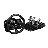 Logitech G923 Racing Wheel and Pedals for Xbox Series X|S, Xbox One and PC featuring TRUEFORCE up to 1000 Hz Force Feedback, Responsive Pedal, Dual Clutch Launch Control, and Genuine Leather Wheel Cover