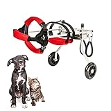 Dog Wheelchair , Adjustable Animal Exercise Wheels,Cart Pet Wheelchair for Handicapped Hind Legs Small Pet/Cat/Dog Walk (XXS)