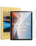 [2 Pack] SPARIN Screen Protector for Surface Pro 7 Plus/Surface Pro 7 / Surface Pro 6 / Surface Pro (5th Gen) / Surface Pro 4, Tempered Glass with Surface Pen Compatible/Scratch Resistant