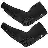 Newbyinn Padded Arm Sleeves 2 Pack, Elbow Forearm Crashproof Pads for Football Basketball Volleyball Soccer