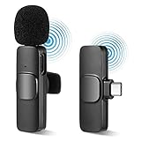 Wireless Lavalier Microphone for Phone(USB C), Plug-Play Wireless Mic for Recording, Live Streaming, YouTube, TikTok, Facebook, Noise Reduction/No APP & Bluetooth Needed