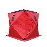 KAZINSKI Portable 3-4 Person Thermal Ice Fishing Shanty Tent with Insulated Layer for Ice Fishing