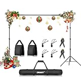 EMART 8.5 x 10 ft Photo Backdrop Stand, Adjustable Photography Muslin Background Support System Stand for Photo Video Studio