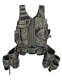 Spec Ops Tool Gear SF-18 Charlie Tactical Vest Tool Belt with Large Pouches, Weight Dispersal Work Vest, Extended Belt Up to 54” Waist - The Engineer (Digital Camo)