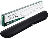 Gimars Keyboard Wrist Rest Pad with 63D High-Density Thicken Enlarge Memory Foam, Anti-Slip Rubber Base and Ergonomic Design for Office,Gaming, Computer, Laptop, Mac, Carpal Tunnel Pain Relief, Black