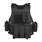 GZ XINXING Black Tactical Airsoft Paintball Vest (Black)