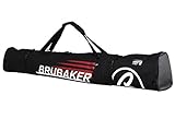BRUBAKER Padded Ski Bag Skibag CARVER CHAMPION 170 cm / 66 7/8' Black Red