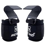 AXE BEAST Pair of Lifting Hooks for Weightlifting, Deadlift, Workout Barbell Hand Grips, Powerlifting, Gym Training, for Men and Women, Pull up Bar Gym Accessories, Black