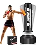 JUOIFIP Standing Heavy Punching Bag for Adults Teens 70'', Free Standing Boxing Bags with Stand, Women Men Inflatable Boxing Bags Freestanding Kickboxing Bag for Training MMA Thai Fitness Karate