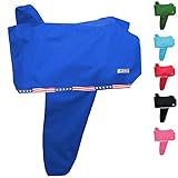 Tahoe Premium Nylon Waterproof Western Saddle Cover with 6 Elastic Straps to Hold in Place- Blue