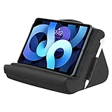 MoKo Tablet Pillow Stand, Soft Tablet Cushion Stand, with Multiple Viewing Angles and Storage Pocket, Fit with iPad 10.2 2021/iPad Air 5/4/3/iPad Pro 11/12.9 2022, iPad 10th,Galaxy Tab, iPhone,Black