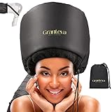 Hooded Hair Dryer w/A Headband Integrated That Reduces Heat Around Ears & Neck - Hair Dryer Hooded Diffuser Cap for Curly, Speeds Up Drying Time, Safety Deep Conditioning at Home - Portable, Large