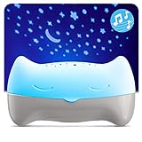 BENBAT Hooty Baby Soother and Projector - Sound and Sleep Projector with Glowing Night Light and Starlight Projection Image for Nursery or Car - for Use at Home or On-The-Go
