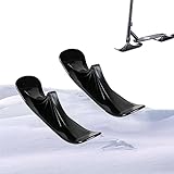 1 Pair of Snow Scooter Ski Sled, Snow Sled Ski Scooter Conversion Kit Ski Board Sleigh Accessories Outdoor Sports Winter Scooter Sled Ski Attachment for Kids Ski Skate Board Sled Accessories