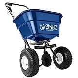 Charles Walters Equipment CW2000 Estate Style Broadcast Spreader for Spreading Fertilizer and Ice Melt on Lawns, Sidewalks, and Driveways, 65lb Capacity, 35' x 35'