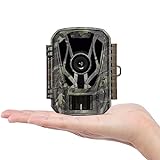 JOH Mini Trail Camera, 24MP, 1080P, 0.1s Trigger Speed Motion Activated, Super Night Vision with Game Camera, IP66 Waterproof and 120°Wide Angle for Wildlife Hunting Deer Cam, Durable Construction