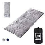 Gehannah Thick Camping Sleeping Pad, Soft Comfortable Microfiber Camping Cot Pads for Adults, Lightweight Foldable Sleeping mats for Traveling Hiking Backpacking Traveling Grey Large