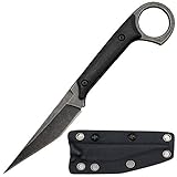 Ccanku C1140 Fixed Blade Knife,D2 Blade G10 Handle Claw Knife EDC Tool Knife,Utility Knife for Outdoor, Survival, Hiking, Camping(Black) …
