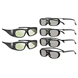2 Pack G05 Active Shutter 3D Glasses + 4 Pack JX60 Active Shutter 3D Glasses Compatible with Epson 3D Projector, TDG-BT500A TDG-BT400A TY-ER3D5MA