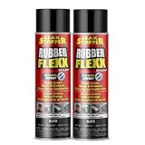 Leak Stopper Rubber Flexx – 18oz Waterproof Repair & Sealant Spray - Point & Spray to Seal Cracks, Holes, Leaks, Corrosion & More | Black – 2 cans