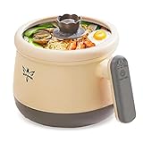 Avkobow Smart Automatic Multifunction Electric Hot Pot 1.8L, Shabu Shabu Mini NonStick Hot Pot with MultiPower Control, Electric Cooker with Tempered Glass Lid for Family, Party and Friends