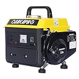 Rophefx Portable Gas Powered Generator 900W Low Noise Outdoor Little Camping Generator for Home Use, Black & Yellow