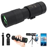 Monocular Telescope for Adults High Powered: 300x40 High Powered Monoculars for Adults Compact Telescope for Smartphone High Definition Monocular with BAK4 & FMC for Bird Watching Hunting Hiking