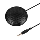 Yeeco Conference Microphone with 3.5mm Plug, Omnidirectional Stereo PC Microphone, Condenser Boundary Microphone for Computer, Ideal for Skype, Meeting, Gaming