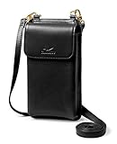 Claasico Womens Crossbody Wallet & Phone Case | iPhone/Samsung/LG Magnet Cell Pouch & Handbag Black