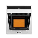 Infrared Vent Free Propane Gas Heater - 20k BTU Ventless Gas Heater to Warm Your Space - Gas Heaters for Home, Garage, Shop, & RV – Propane Heaters for Indoor Use with Thermostat