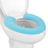 Soft Warm Thicken Stretchable Toilet Seats Covers (Blue)