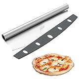 Pizza Cutter | Rocker Blade By Hans Grill | 14' Large Japanese Grade Sharp Stainless Steel Rocking Pizza Knife Cutter | Professional Nonstick Pizza Slicer With Cover For Kitchen And Commercial Use.