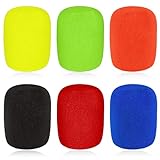 Microphone Cover 6 Pcs Colorful Microphone Covers Reusable Foam Mic Cover Washable Mic Windscreen for Most Handheld Microphones(6 Colors)
