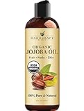 Handcraft USDA Organic Jojoba Oil 8 fl. oz – 100% Pure & Natural for Skin, Face, and Hair – Deeply Moisturizing Anti-Aging for Men and Women