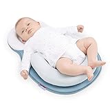 SECOND MUM Sleeping Bed Pillow Co-Sleeping 0-6 M with Ultra Soft & 3D Breathable Head Support Adjustable for 0-6 M